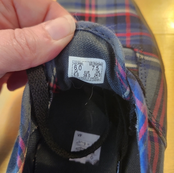 Plaid Unisex Vans Size 7.5 Women's 6 Men's - Picture 9 of 9